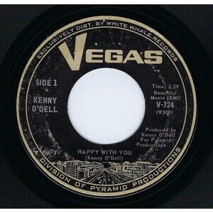 Kenny O'Dell 45 RPM - Happy With You / I Could Love You - Vegas VG Rock